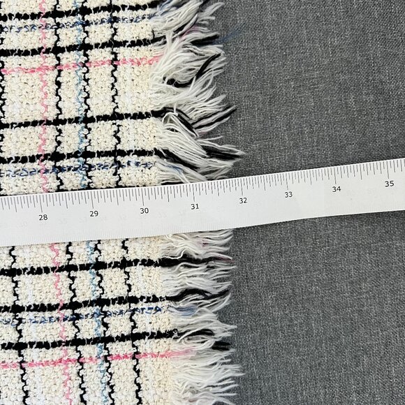 Maje Rianey Checked Cotton-Blend Tweed Mini Dress in Ecru - Picture 11 of 14